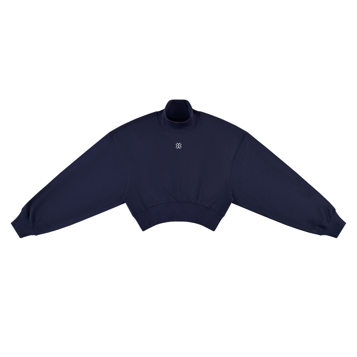 Women's Crop Mock Neck Sweatshirt