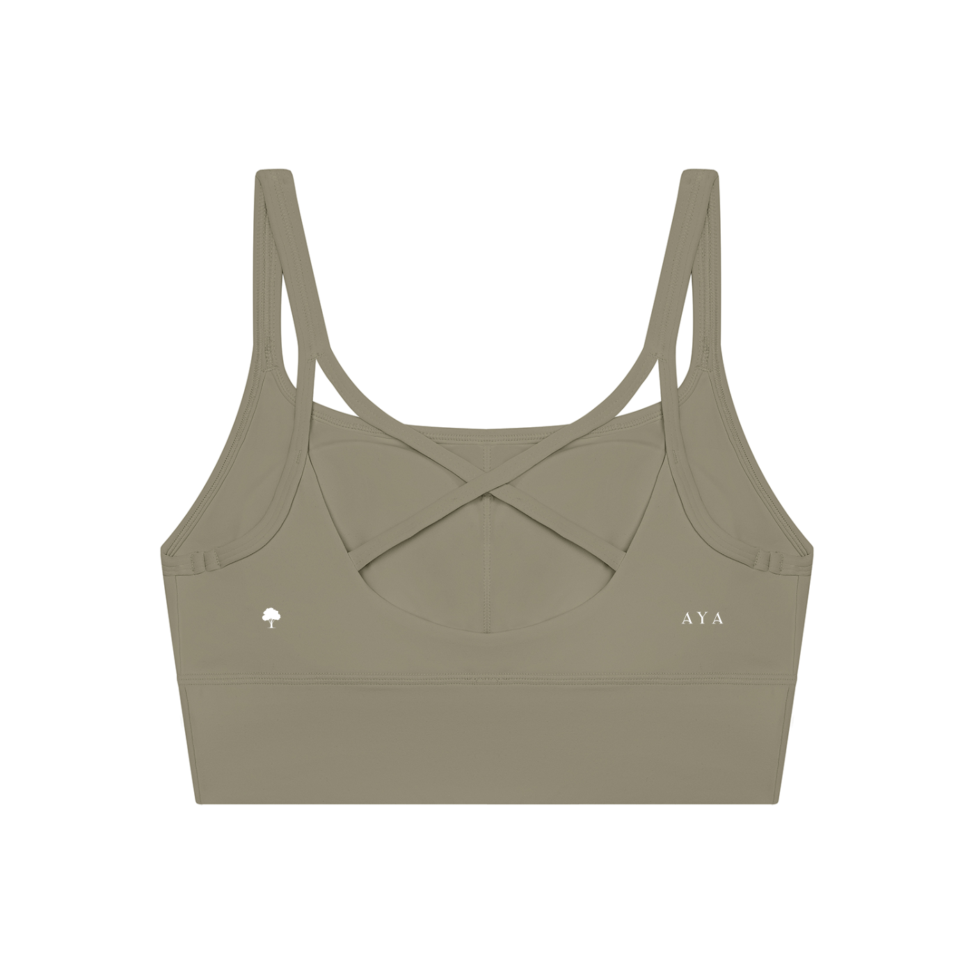 The Women’s Cropped Yoga Tank Top in Gray Green