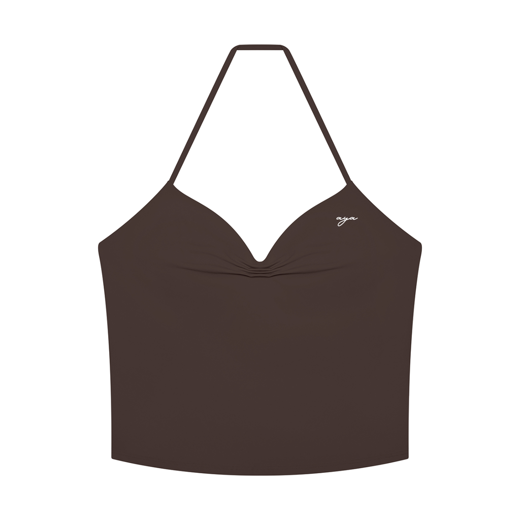 Women's Ruched Halter Yoga Tank Top