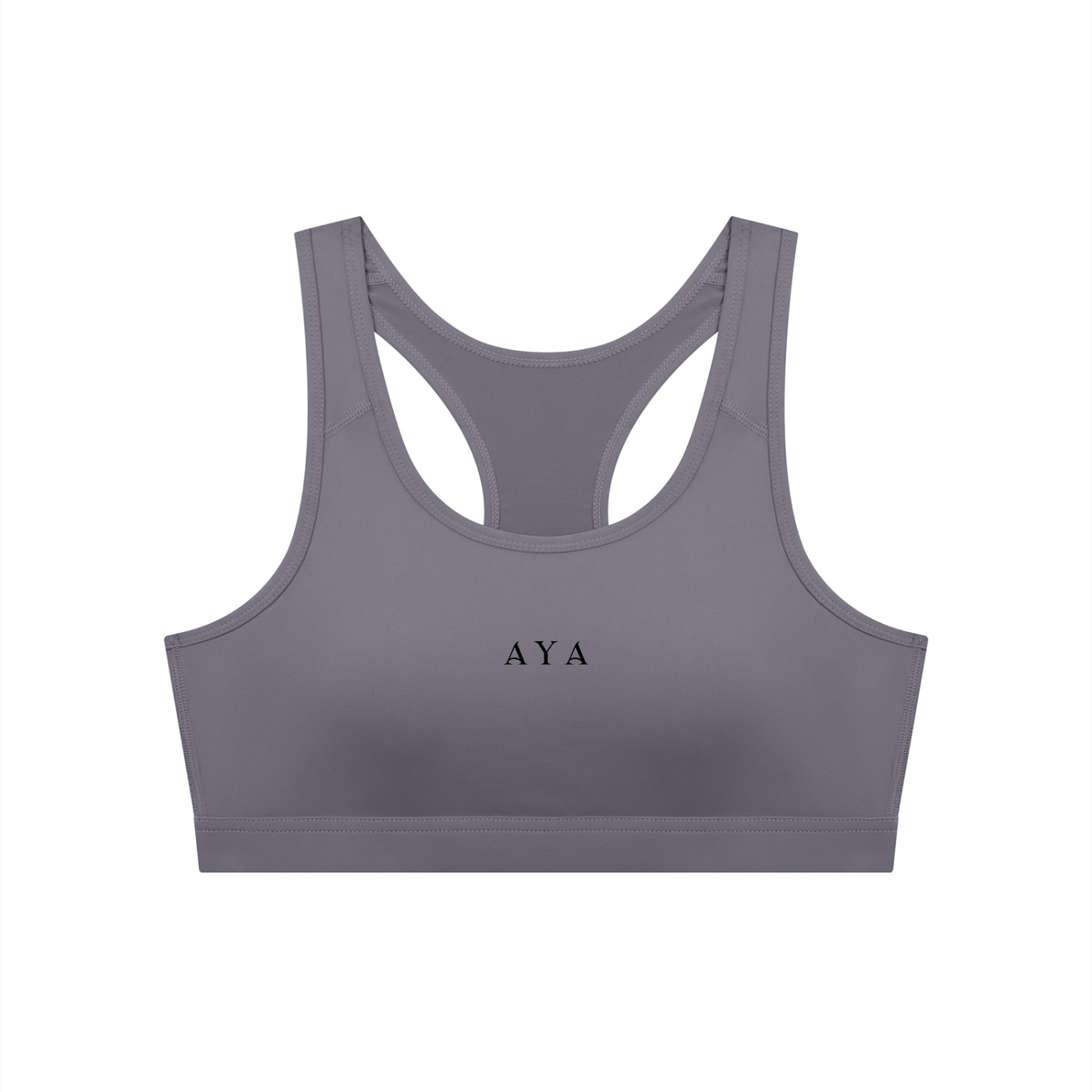 The Women's Cropped Sports Bra in Dark Purple