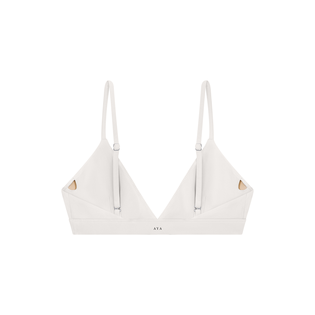 The Women's Cropped Sports Bra in Beige