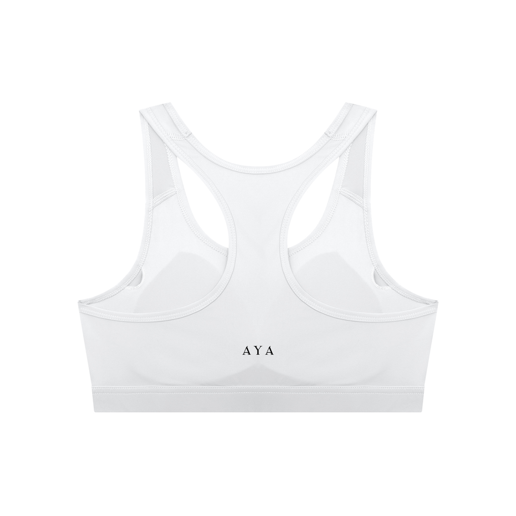 The Women's Cropped Sports Bra in White
