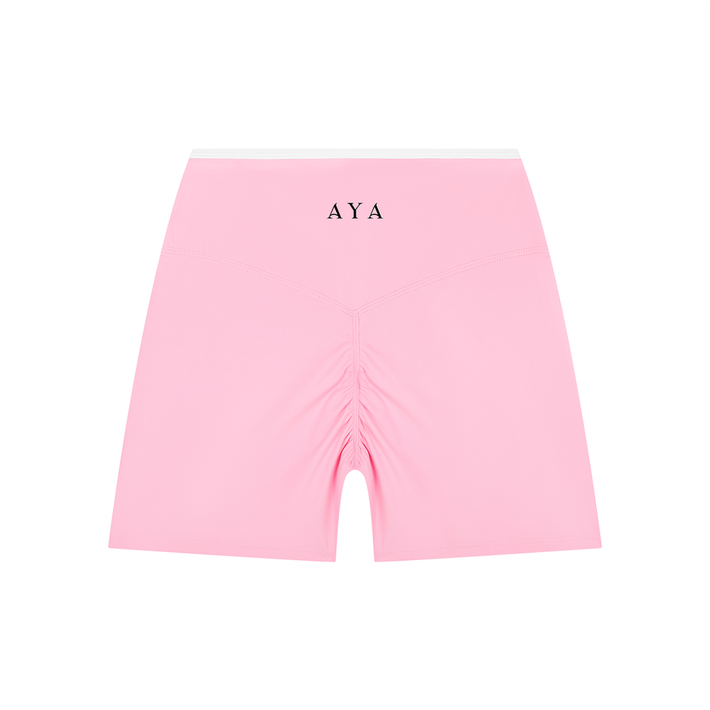 The Women's High Rise Shorts in Light Pink