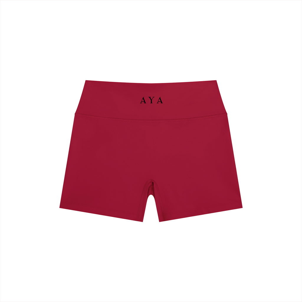 The Women's High Rise Shorts in Red