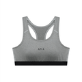 The Women's Cropped Sports Bra in Flower Gray