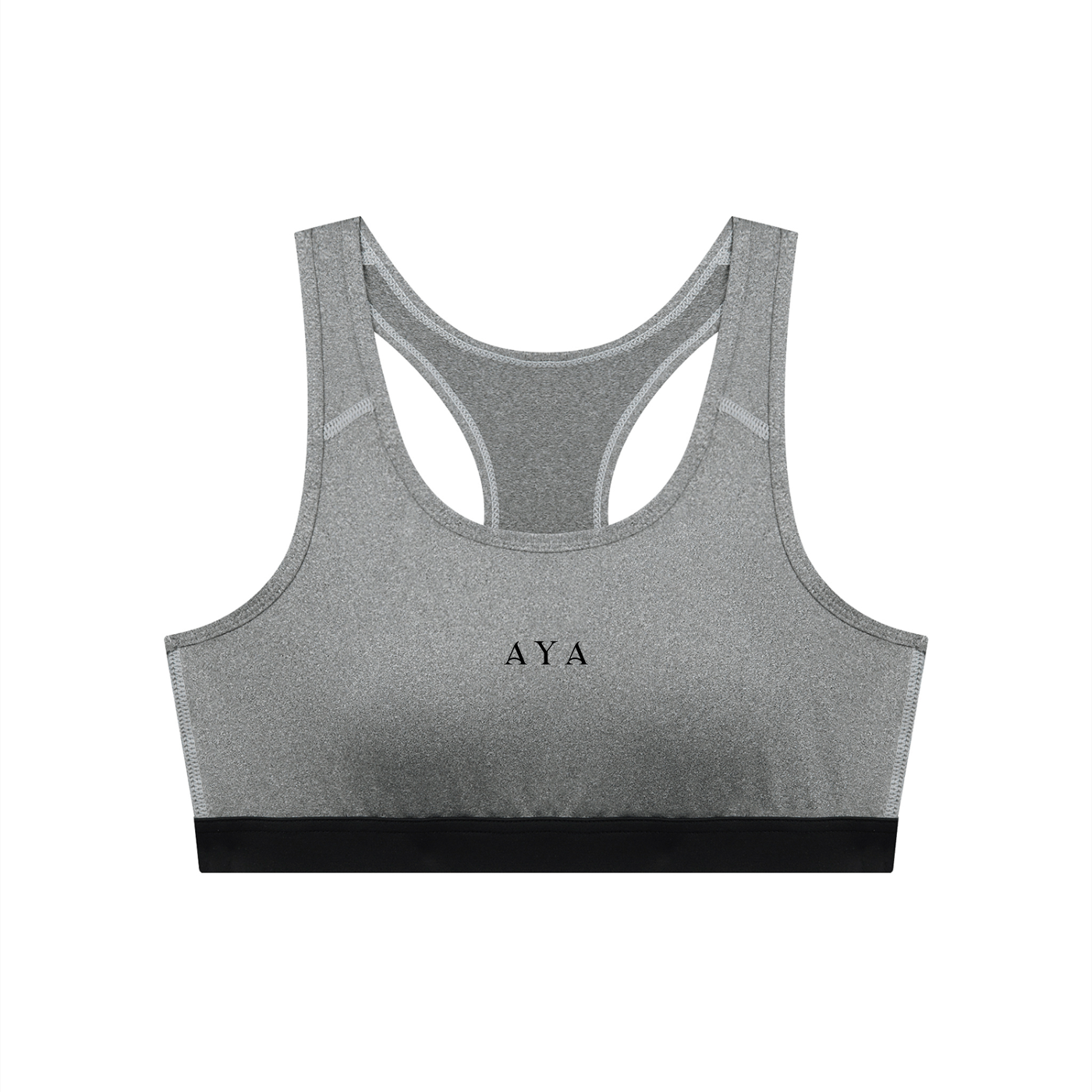 The Women's Cropped Sports Bra in Flower Gray