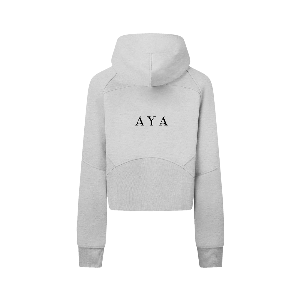The Women's Cropped Hoodie in Cold Gray