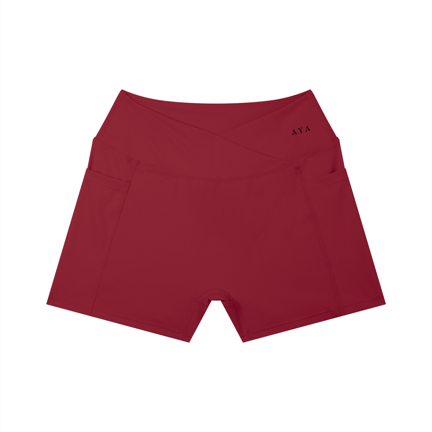 The Women's High Rise Shorts in Red