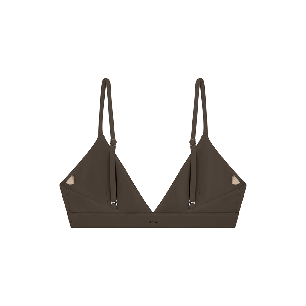 The Women's Cropped Sports Bra in Brown