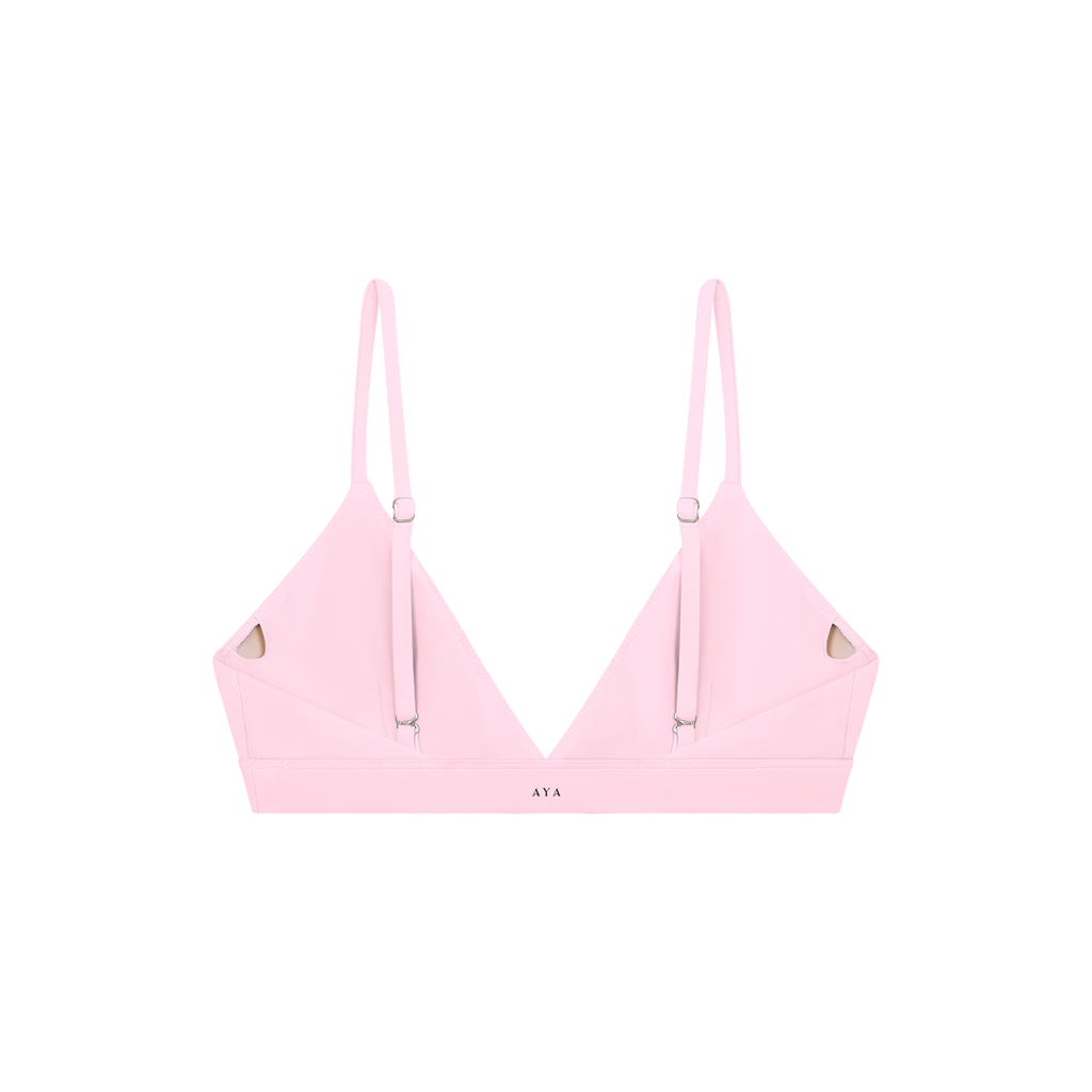 The Women's Cropped Sports Bra in Light Pink