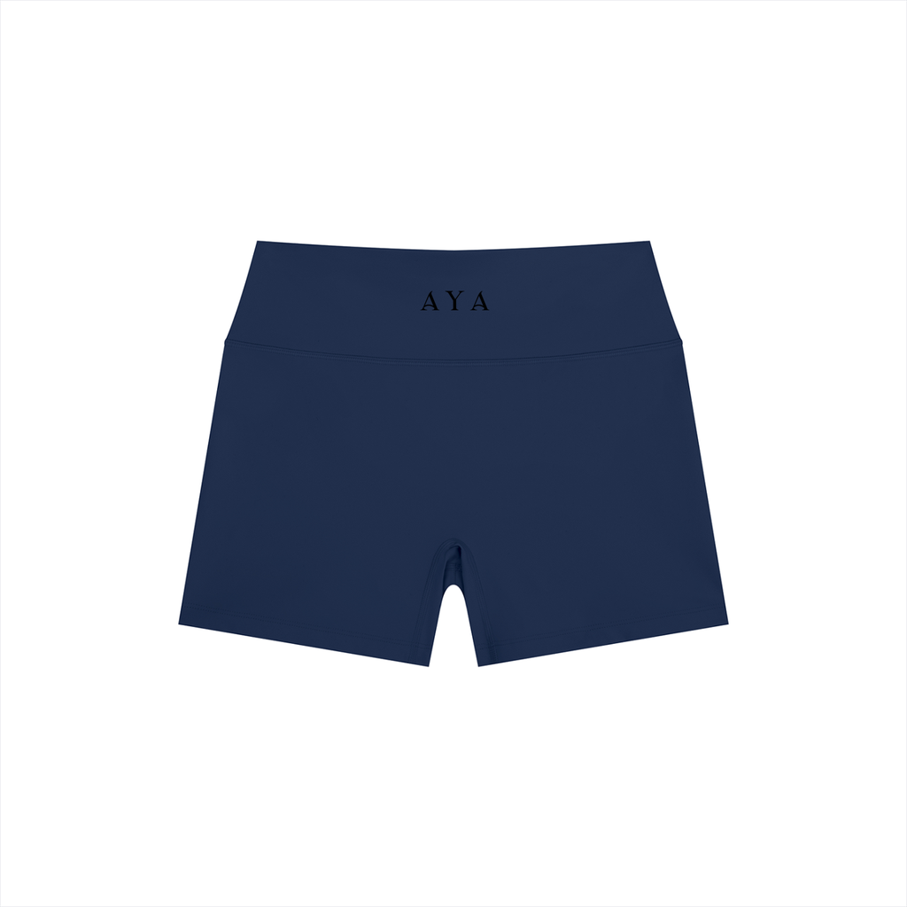 The Women's High Rise Shorts in Navy Blue