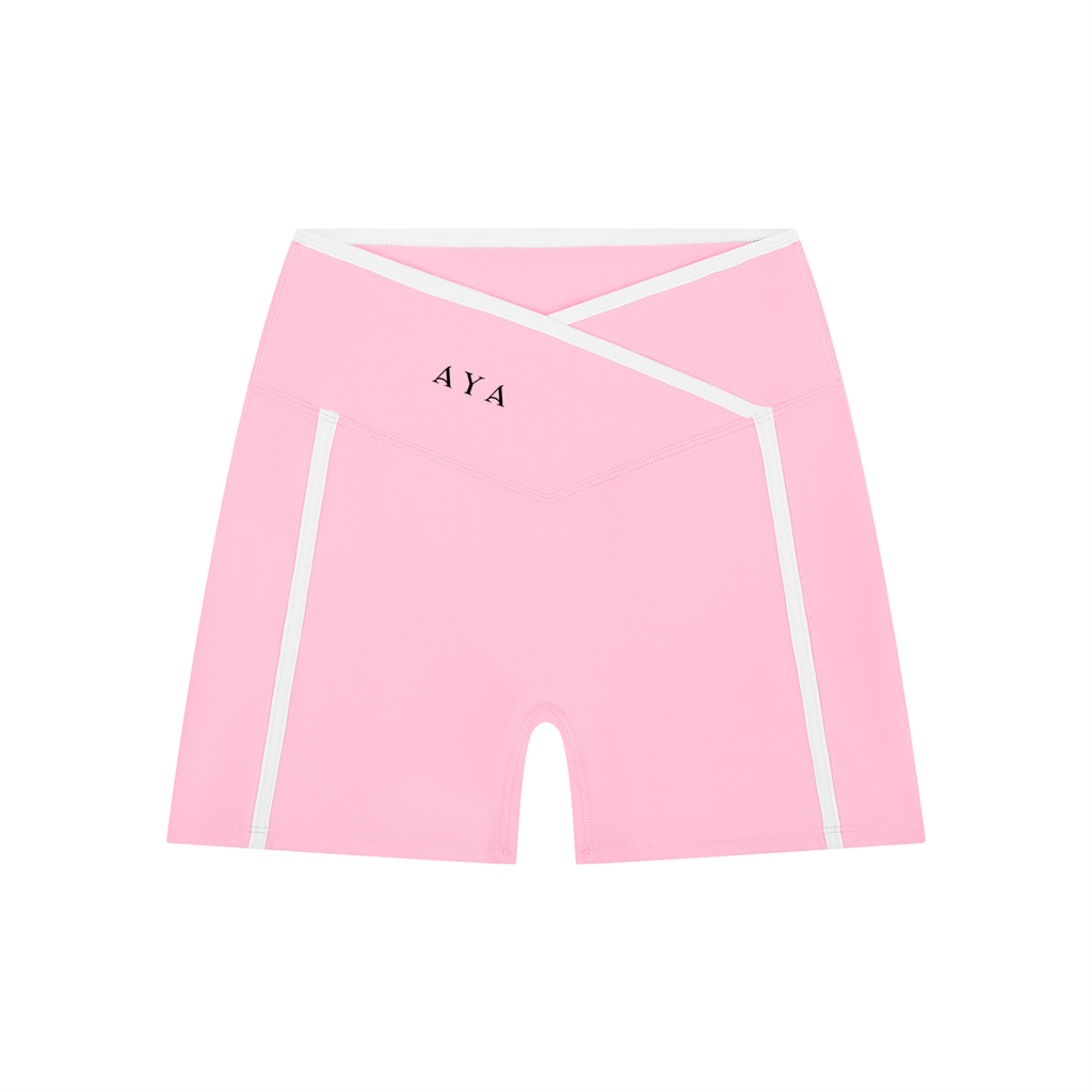 The Women's High Rise Shorts in Light Pink