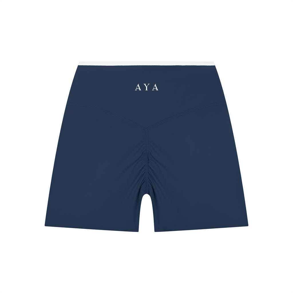 The Women's High Rise Shorts in Navy Blue
