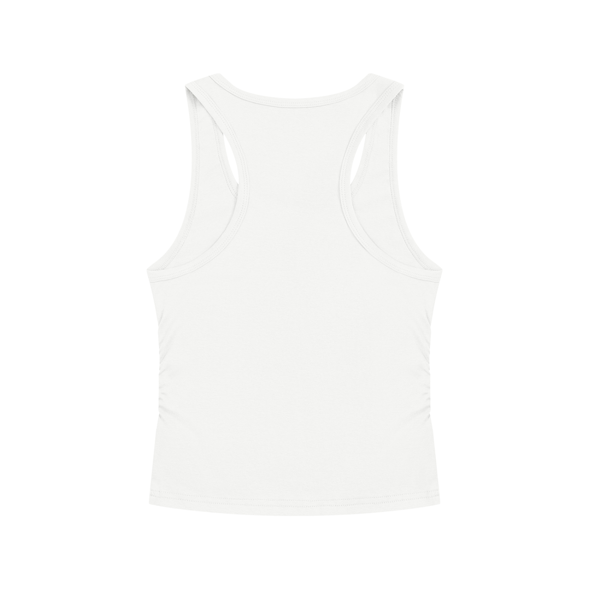 Ivory Frame Ruched Tank