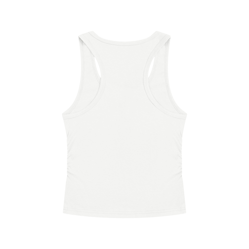 Ivory Frame Ruched Tank