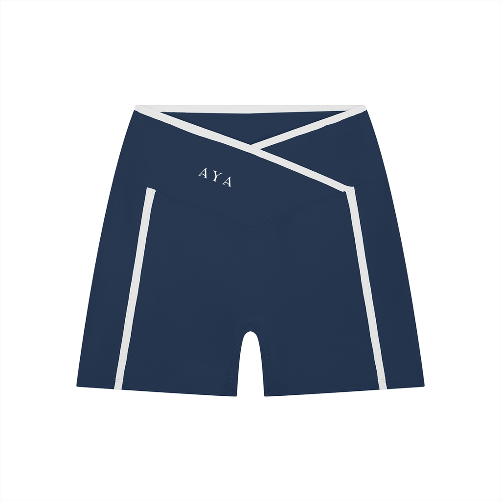 The Women's High Rise Shorts in Navy Blue