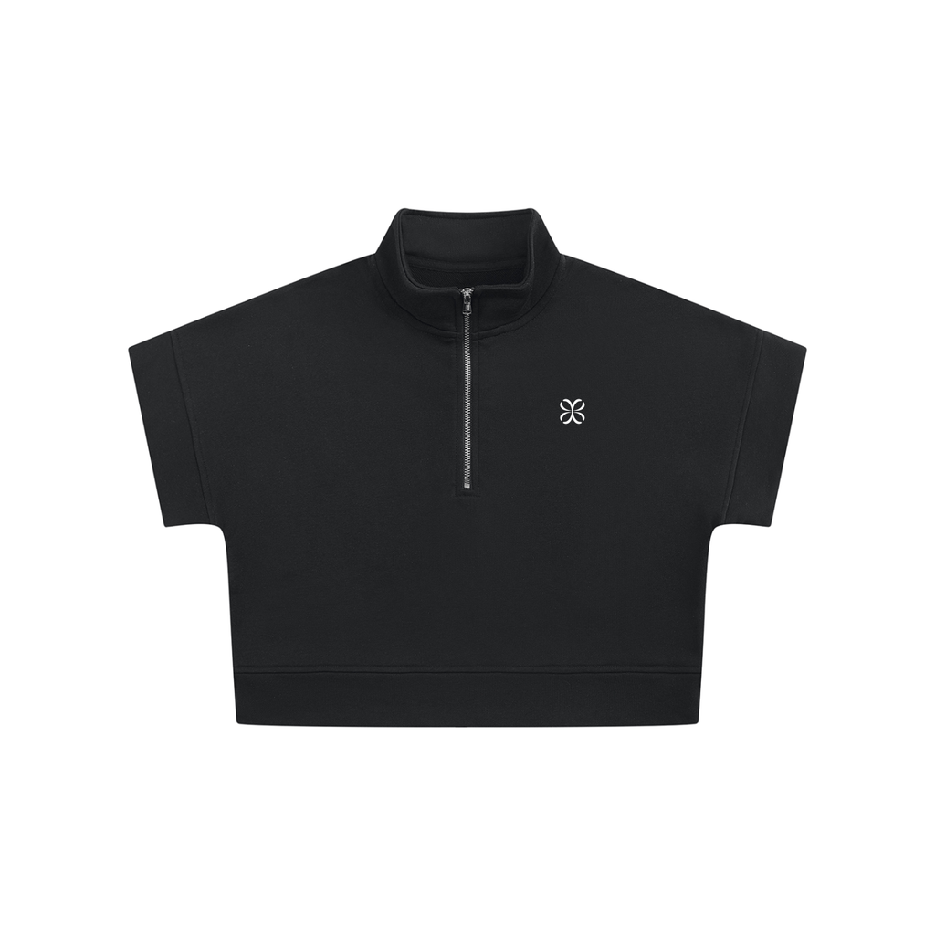 Women's Quarter Zip Crop Sweatshirt