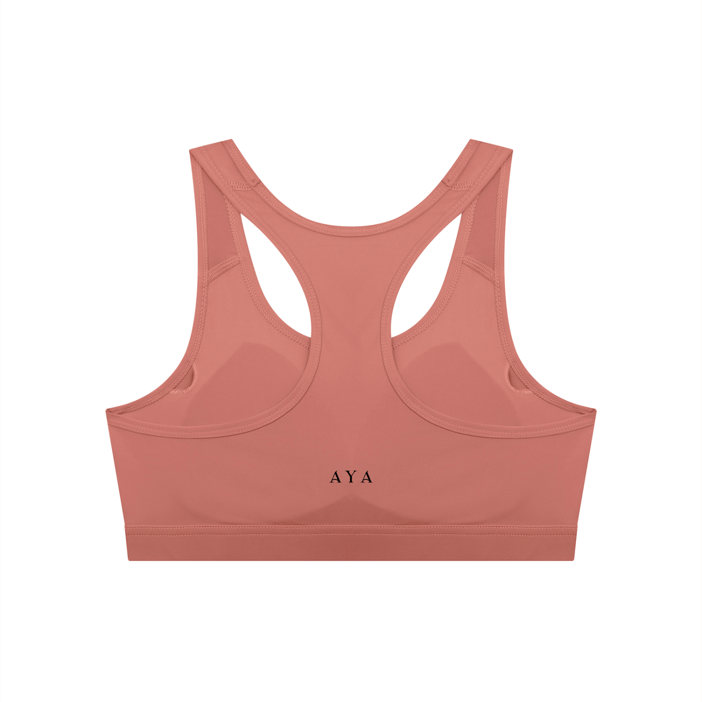 The Women's Cropped Sports Bra in Brick Red
