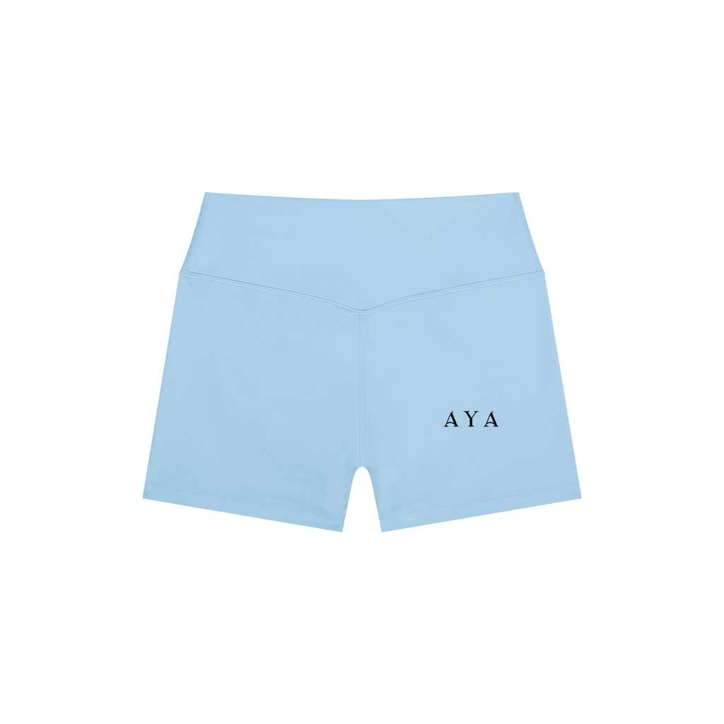 The Women's High Rise Shorts in Blue