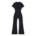 Women’s Tight Flared Leg Quarter-Zip Jumpsuit