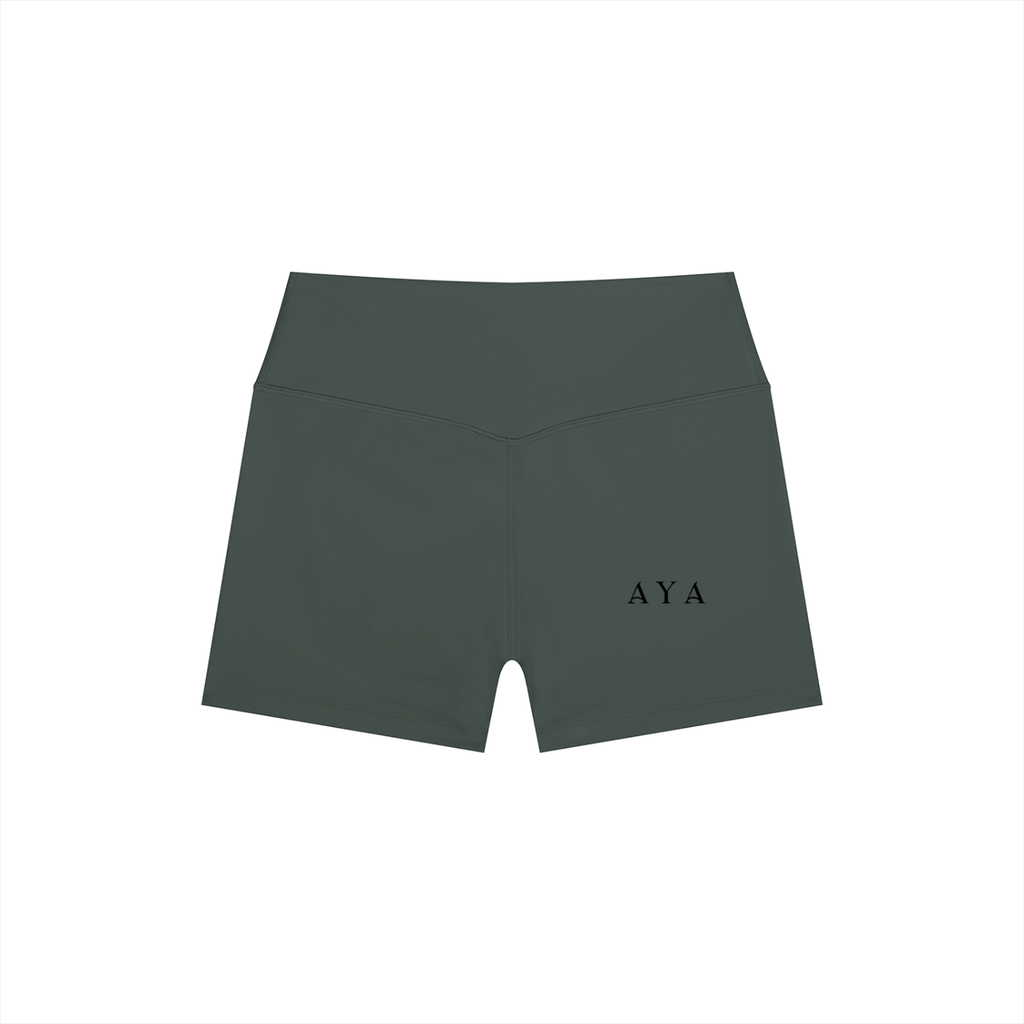 The Women's High Rise Shorts in Dark Gray
