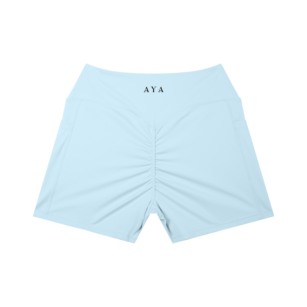 The Women's High Rise Shorts in Sky Blue