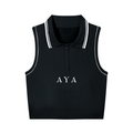The Women's Tank Top in Black with White