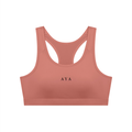 The Women's Cropped Sports Bra in Brick Red