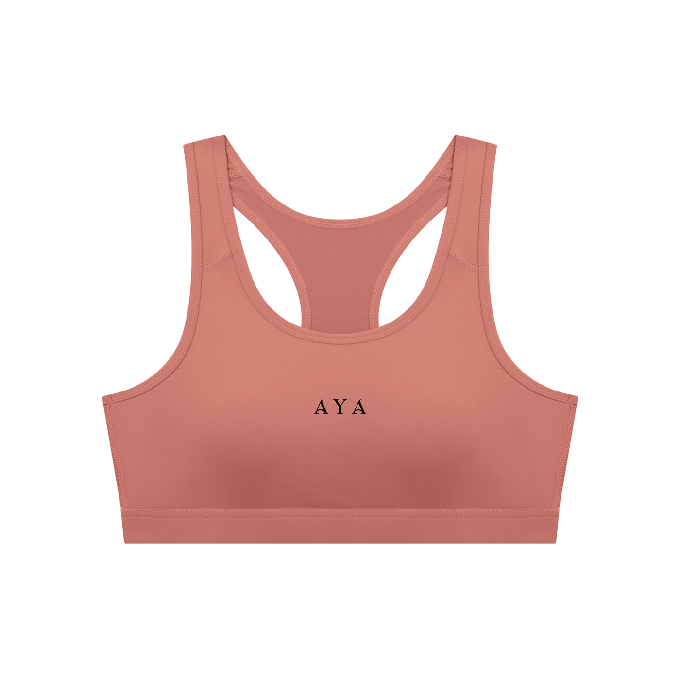 The Women's Cropped Sports Bra in Brick Red