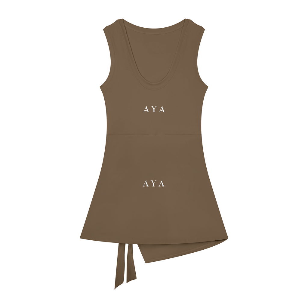 The Women’s A-Line Sleeveless Dress in Coffee