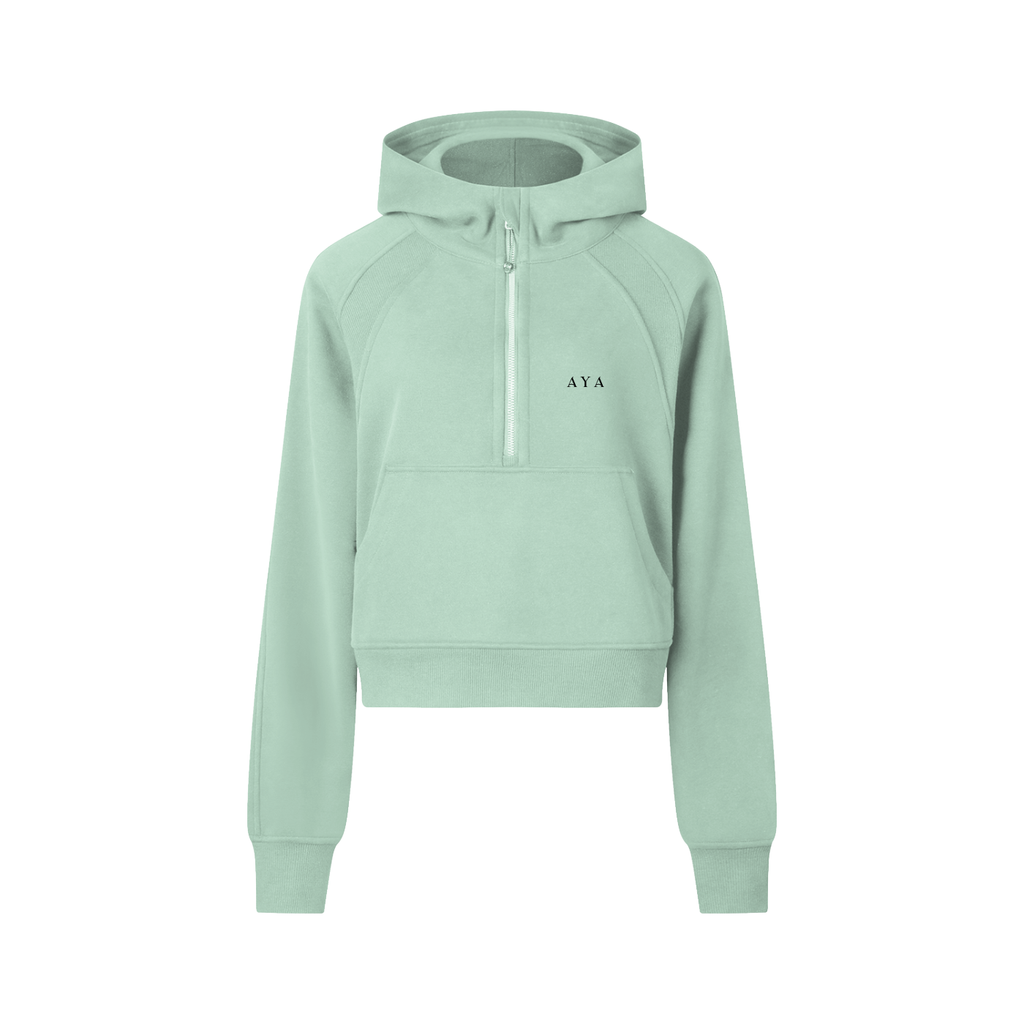 The Women's Cropped Hoodie in Forest