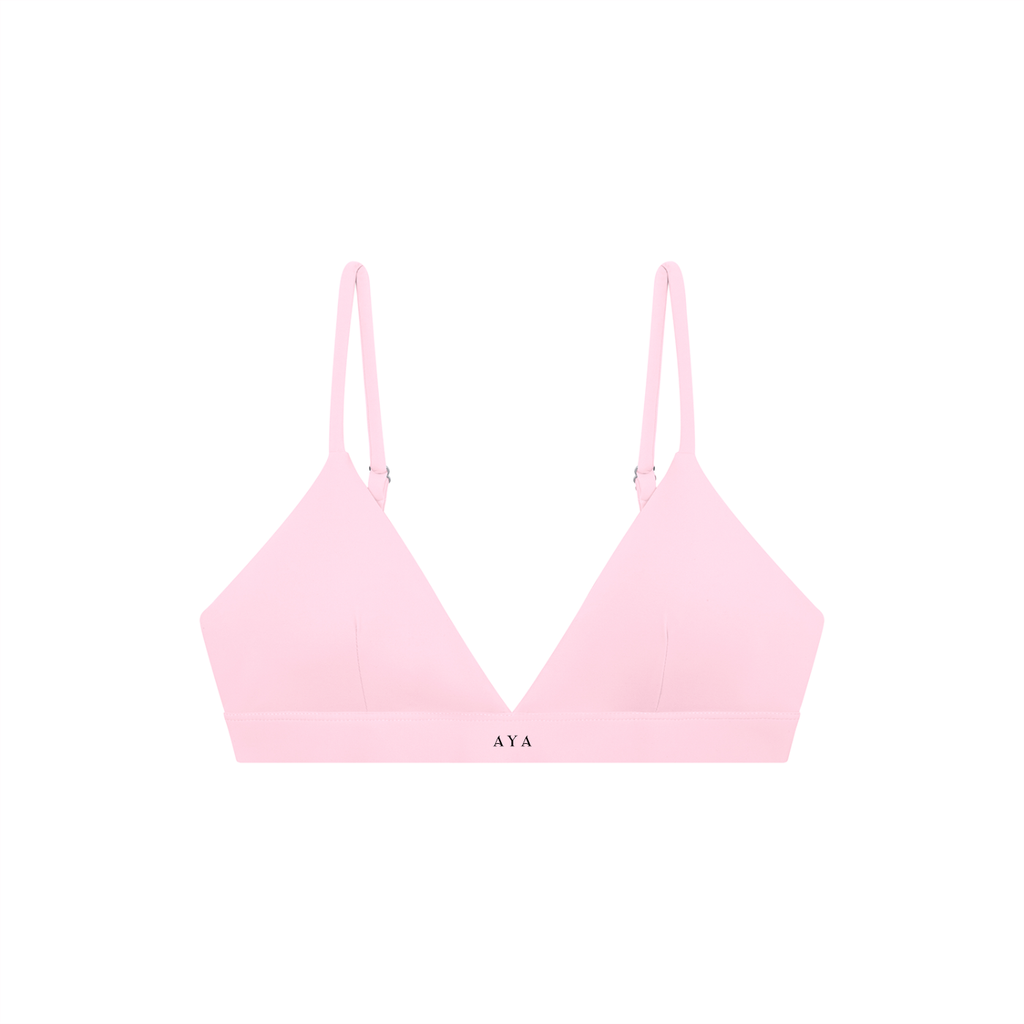 The Women's Cropped Sports Bra in Light Pink