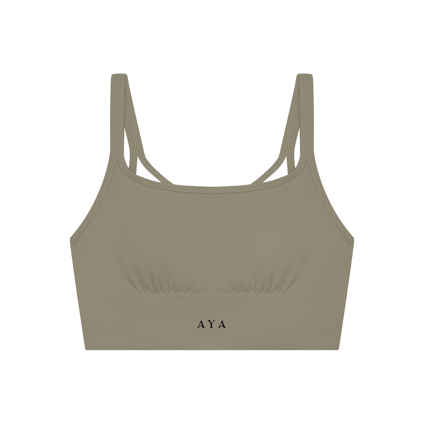 The Women’s Cropped Yoga Tank Top in Gray Green