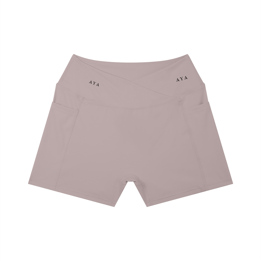 The Women's High Rise Shorts in Ash Purple