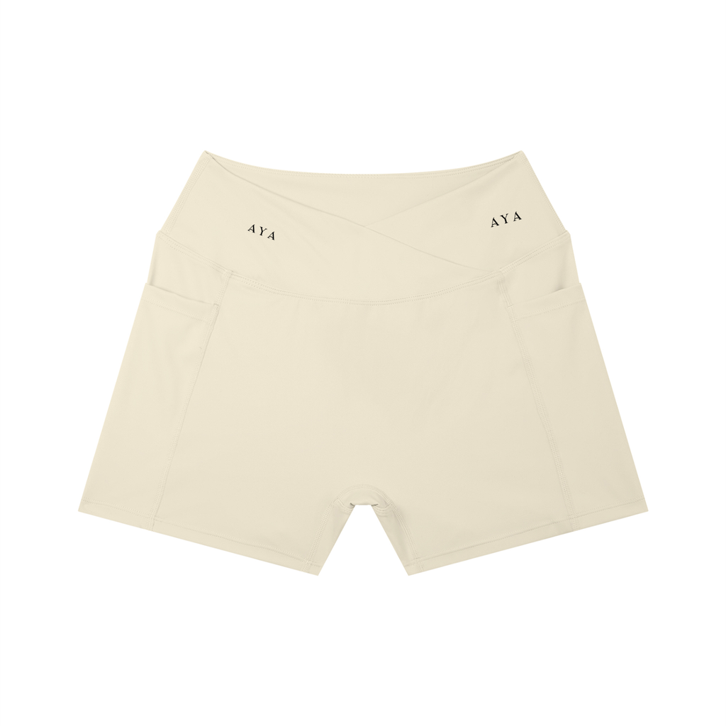The Women's High Rise Shorts in Light Apricot