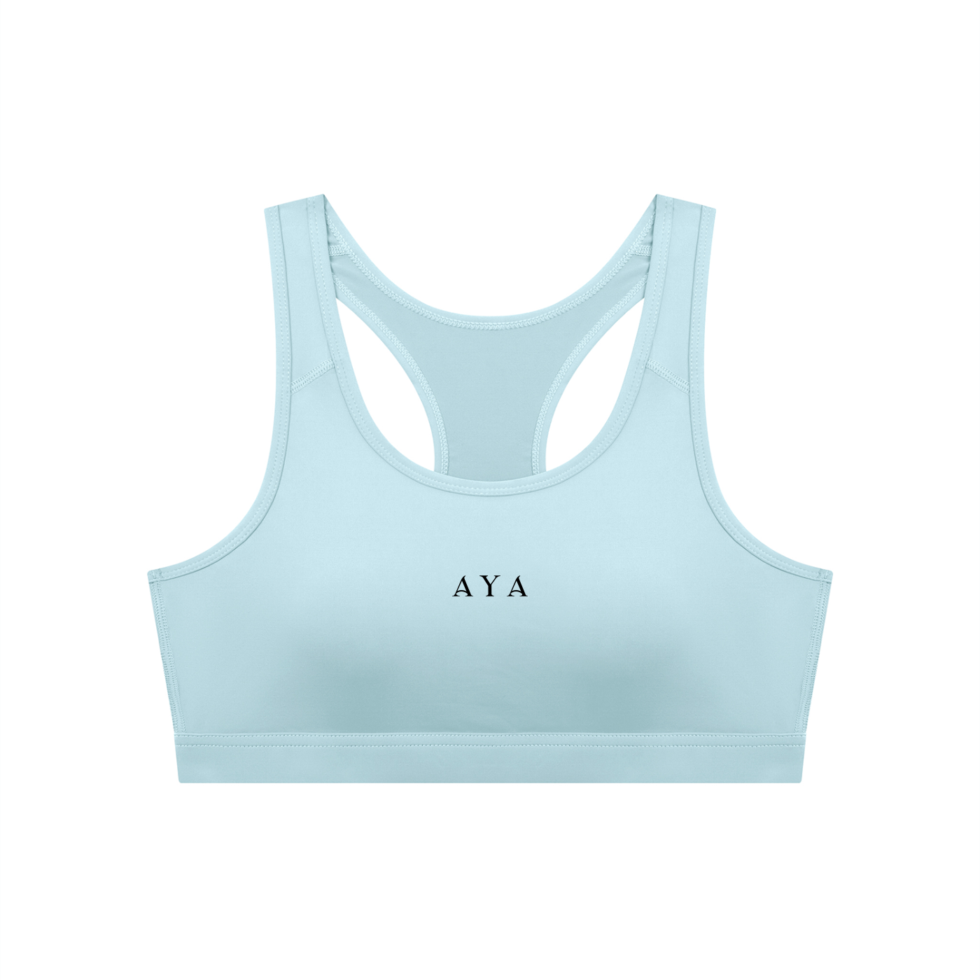 The Women's Cropped Sports Bra in Sky Blue
