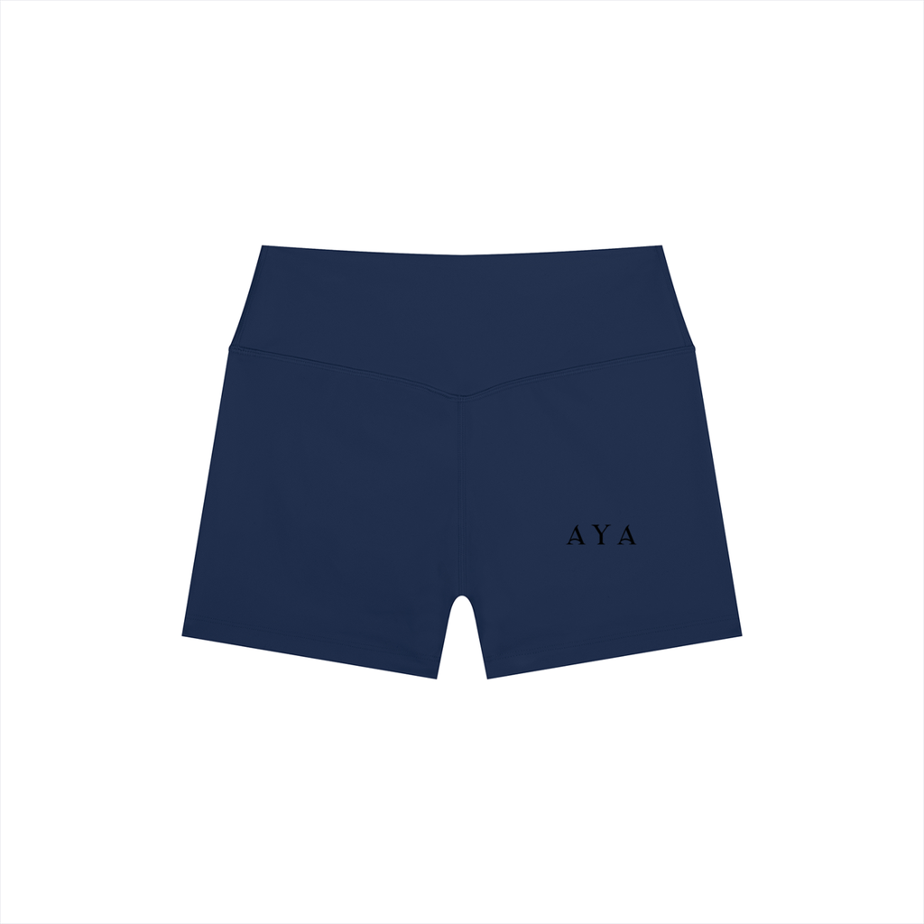 The Women's High Rise Shorts in Navy Blue