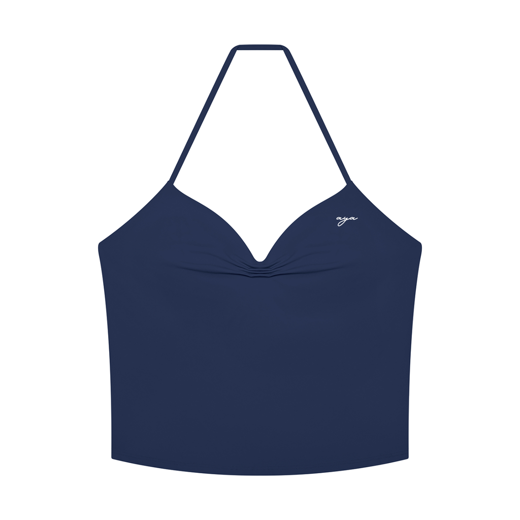 Women's Ruched Halter Yoga Tank Top
