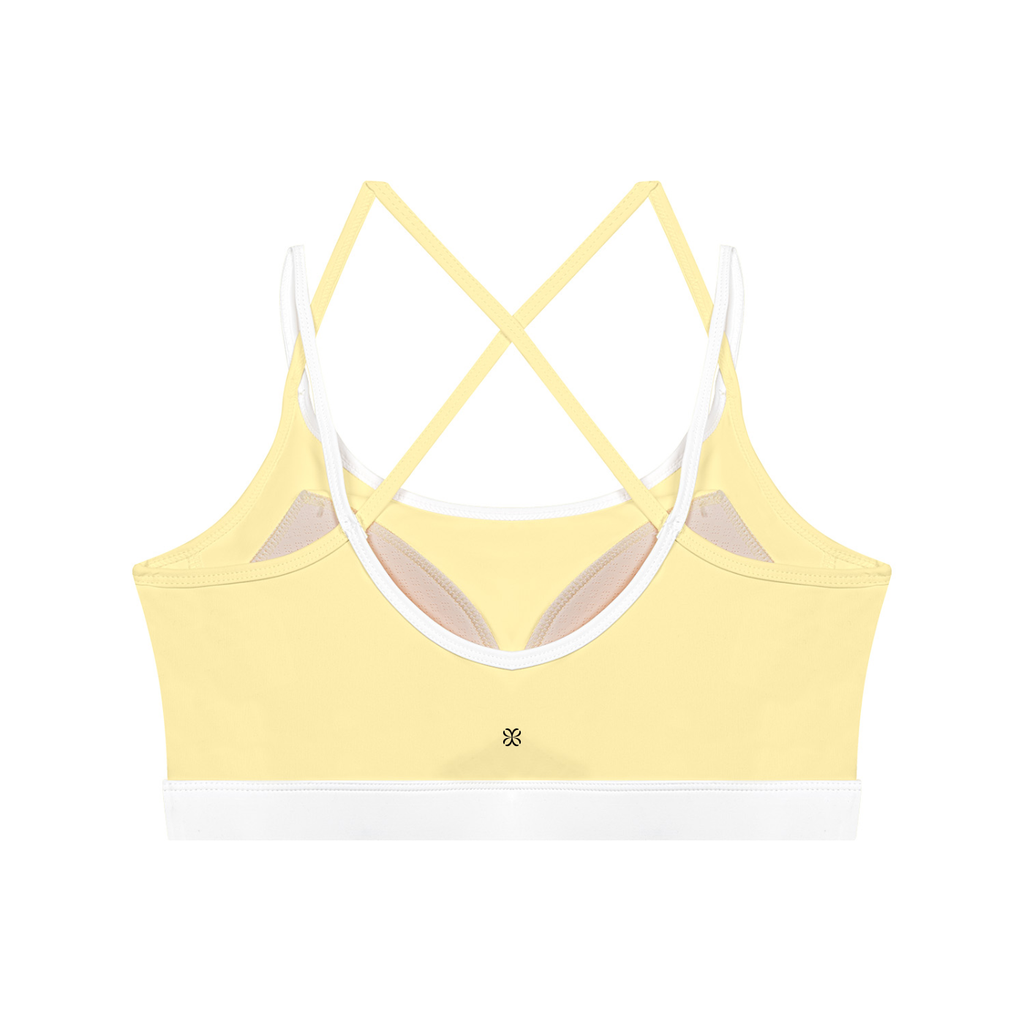 Sujetador deportivo de yoga con bloques de color para mujer