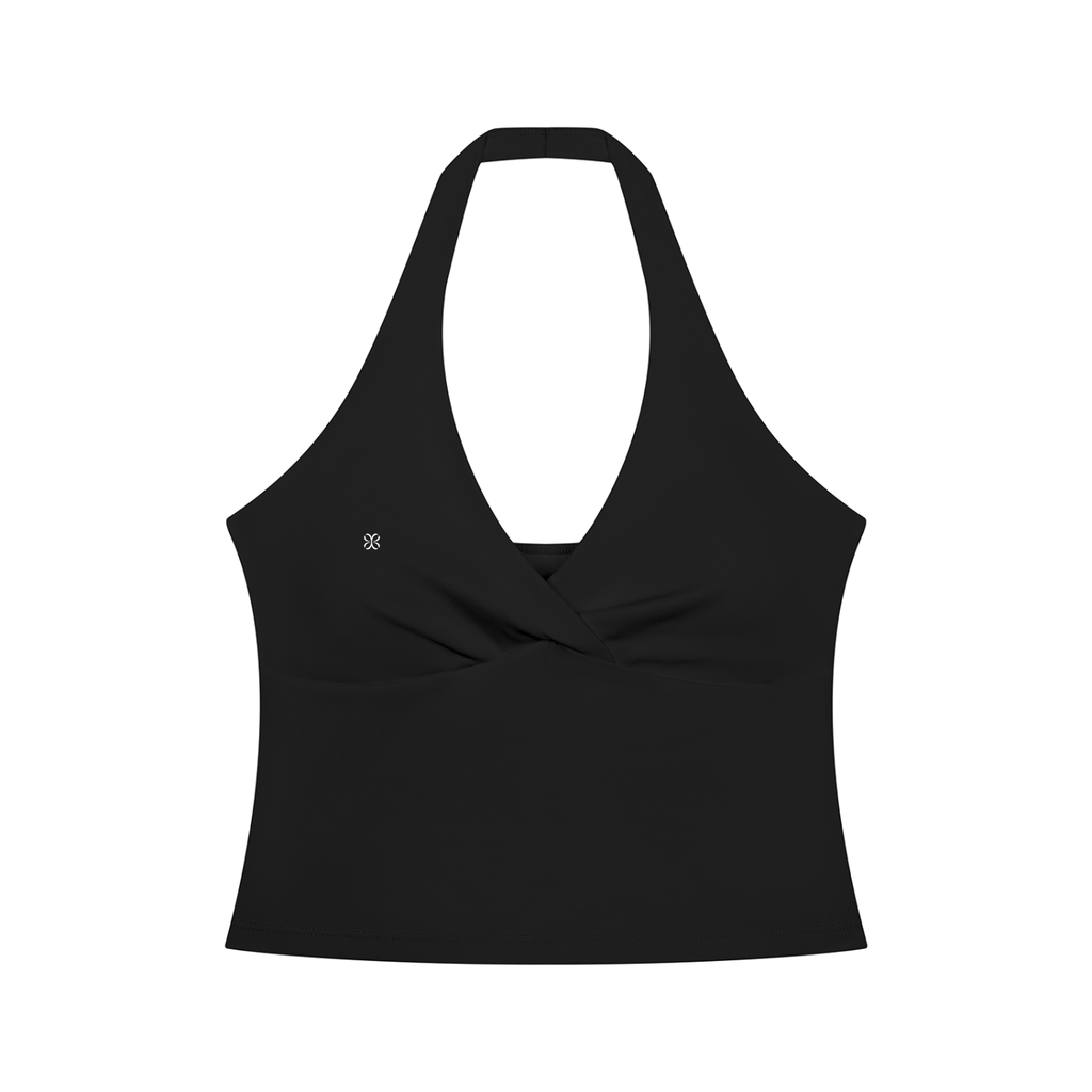Women’s Ruched Halter Yoga Tank Top