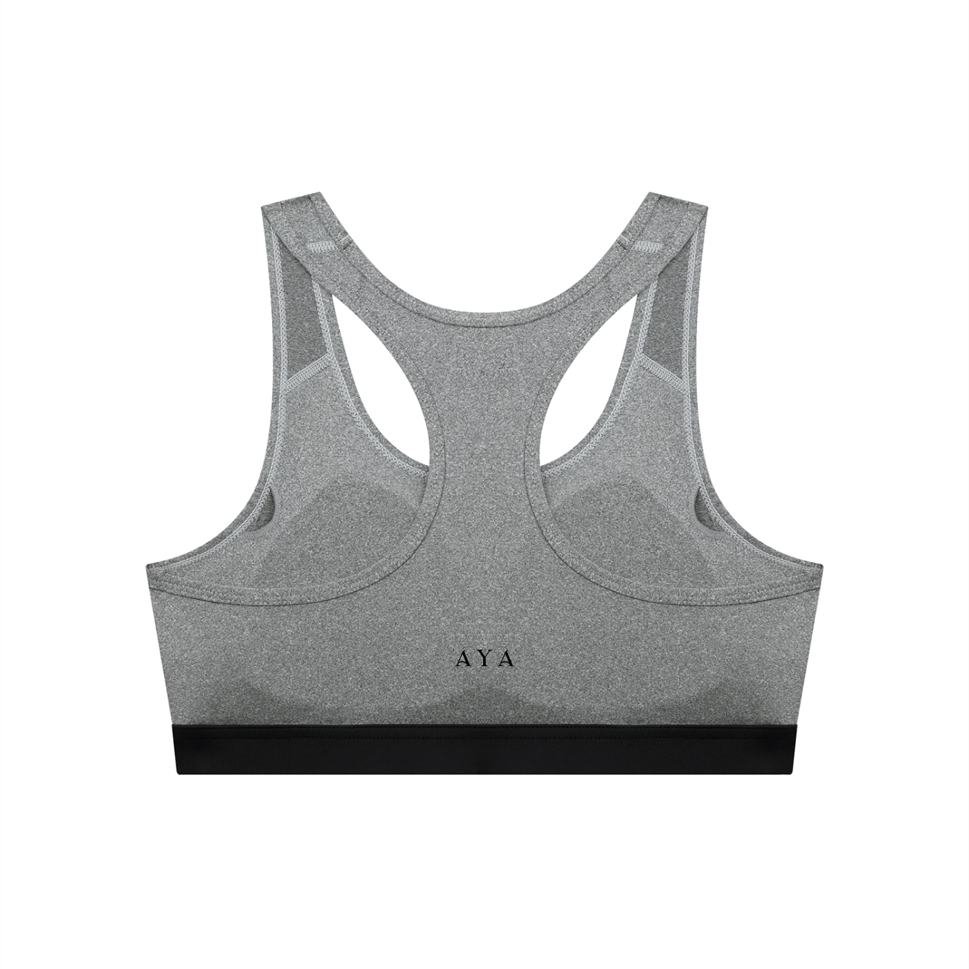 The Women's Cropped Sports Bra in Flower Gray