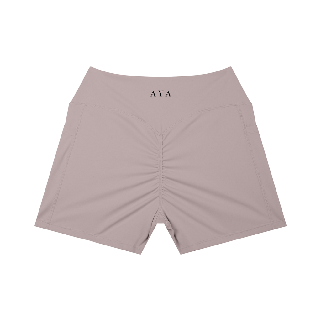 The Women's High Rise Shorts in Ash Purple