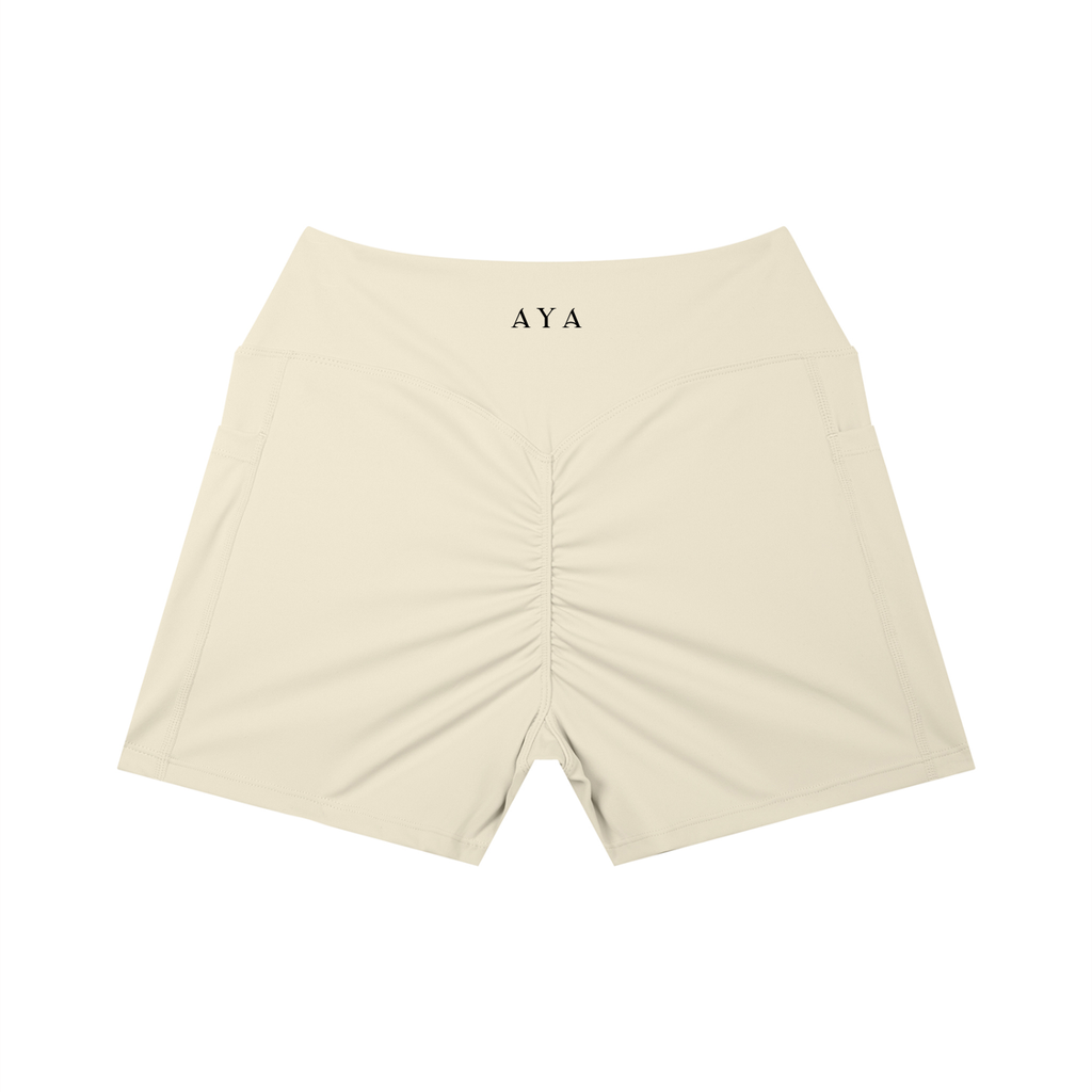 The Women's High Rise Shorts in Light Apricot